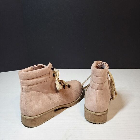 Sarah Jayne Pink Ankle Booties - Picture 3 of 8